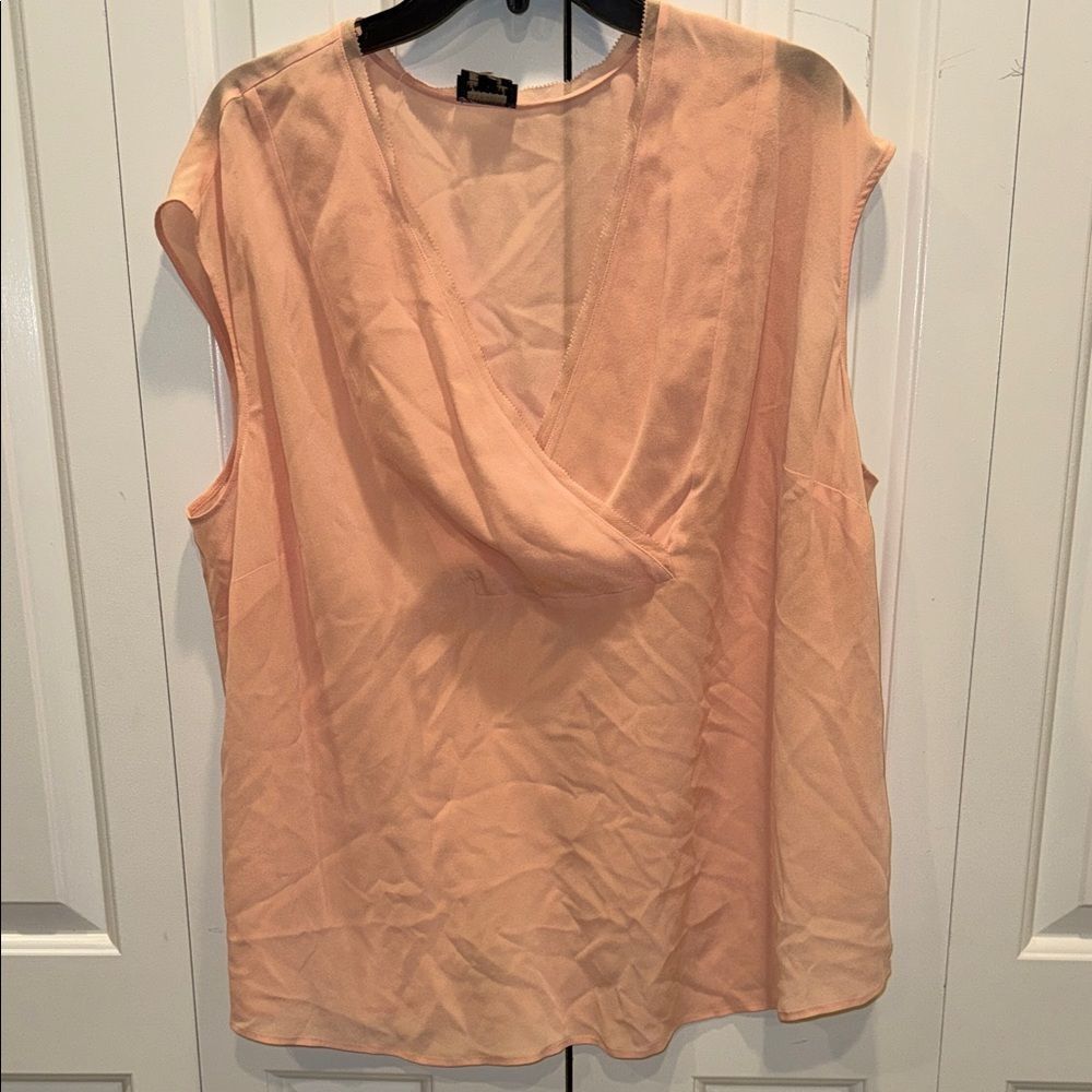 Talbots Peach Sleeveless Surplice Camisole